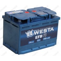 Аккумулятор Westa EFB / 74Ah / 750А / низкий